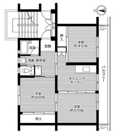 ビレッジハウス井崎１号棟 5階 3K 賃貸物件詳細