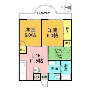 全優マンション 5階 2SDK 賃貸物件詳細