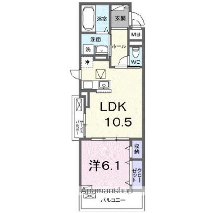 ディアコート唐崎 1階 1LDK 賃貸物件詳細