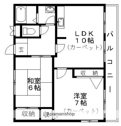 レイティー西大津３号館 3階 2LDK 賃貸物件詳細