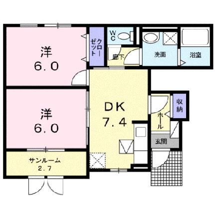 滋賀県栗東市高野 手原駅 2DK アパート 賃貸物件詳細