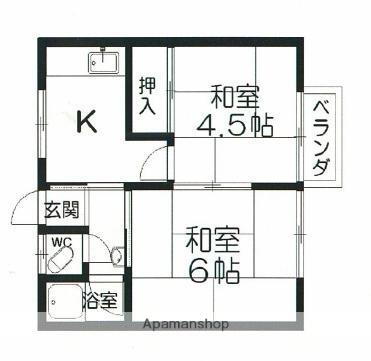 滋賀県野洲市小篠原 野洲駅 2K アパート 賃貸物件詳細