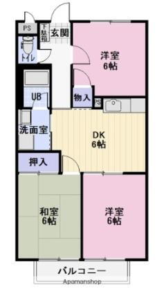 プチシャンブルいずみＩ 2階 3DK 賃貸物件詳細