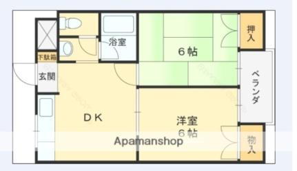 ハムロハイツ杉田Ａ棟 2階 2DK 賃貸物件詳細