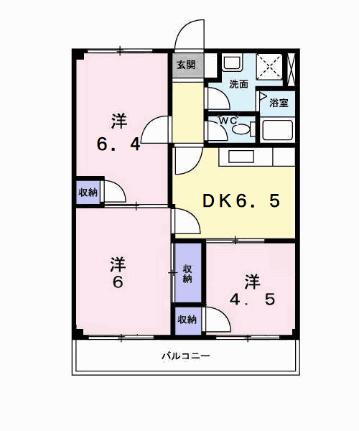 アメニティ東香里 2階 3DK 賃貸物件詳細