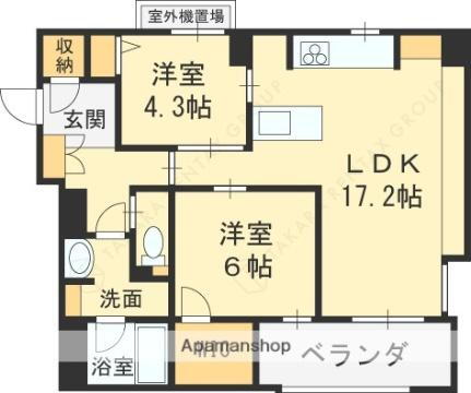 シャーメゾン　サイビータ 2階 2LDK 賃貸物件詳細