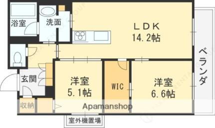 シャーメゾン　サイビータ 3階 2LDK 賃貸物件詳細