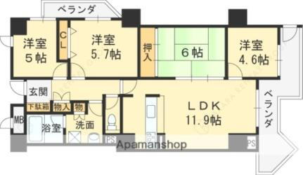 エステム堺・萩原天神 13階 4LDK 賃貸物件詳細