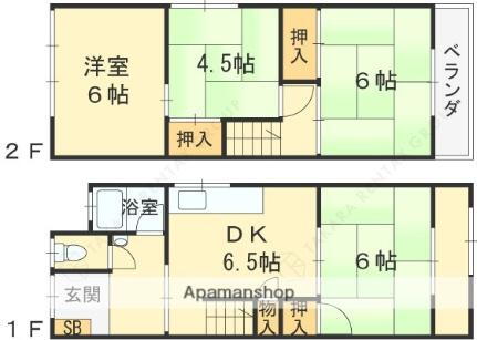 大阪府寝屋川市上神田2丁目 萱島駅 4DK 一戸建て 賃貸物件詳細