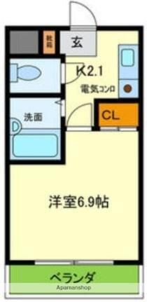 リーベハイツ青山 2階 1K 賃貸物件詳細