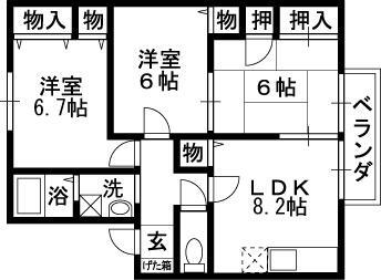 大阪府八尾市西弓削2丁目 志紀駅 2LDK アパート 賃貸物件詳細