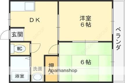 センチュリーハイツ 2階 2DK 賃貸物件詳細