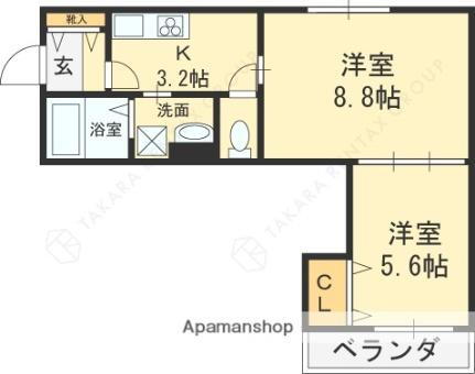 大阪府松原市高見の里6丁目 高見ノ里駅 2K アパート 賃貸物件詳細