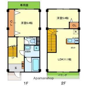大阪府八尾市青山町5丁目 高安駅 2LDK 一戸建て 賃貸物件詳細