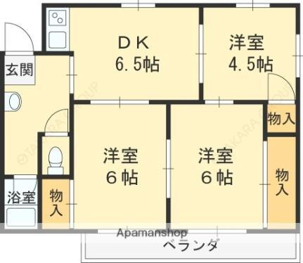ユニオン西岩田 4階 3DK 賃貸物件詳細