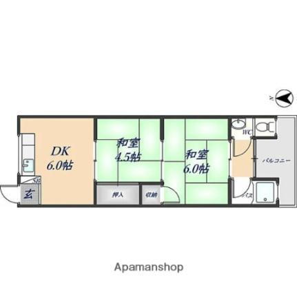 大阪府八尾市刑部3丁目 恩智駅 2DK マンション 賃貸物件詳細