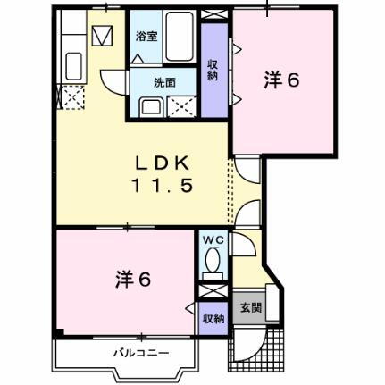 リバーサイドＡ館 1階 2LDK 賃貸物件詳細