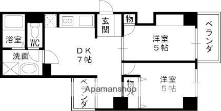 兵庫県尼崎市若王寺2丁目 塚口駅 2DK マンション 賃貸物件詳細