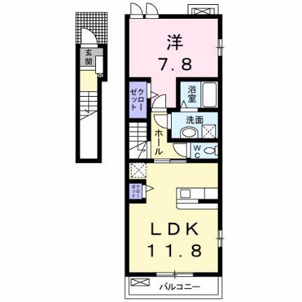 カームリー長洲本通ＩＩ 2階 1LDK 賃貸物件詳細