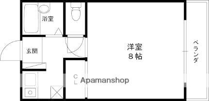 パティオ北口ＩＩ 2階 1K 賃貸物件詳細