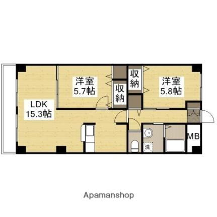グランツ野里 1階 2LDK 賃貸物件詳細
