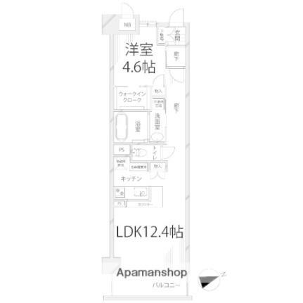 キャッスルコート岩端 5階 1LDK 賃貸物件詳細