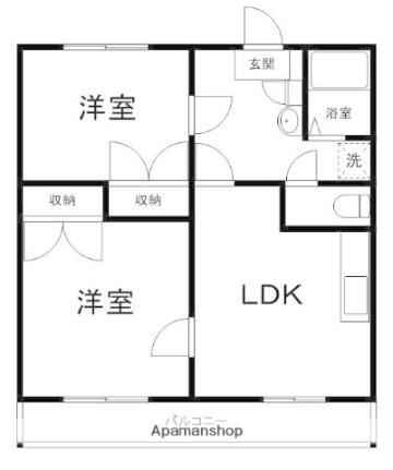 エイセイ坂出　壱番館 2階 2LDK 賃貸物件詳細