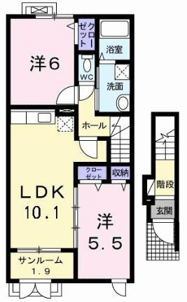 鳥取県鳥取市秋里 鳥取駅 2LDK アパート 賃貸物件詳細
