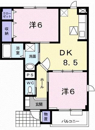 鳥取県鳥取市商栄町 湖山駅 2DK アパート 賃貸物件詳細