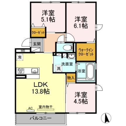 セレスト・パレ 3階 3LDK 賃貸物件詳細