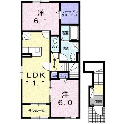 鳥取県境港市福定町 上道駅 2LDK アパート 賃貸物件詳細