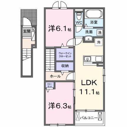 鳥取県境港市渡町 上道駅 2LDK アパート 賃貸物件詳細