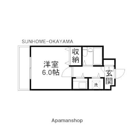 岡山県岡山市北区蕃山町 柳川駅 1K マンション 賃貸物件詳細
