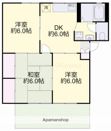岡山県岡山市南区万倍 備前西市駅 3DK アパート 賃貸物件詳細