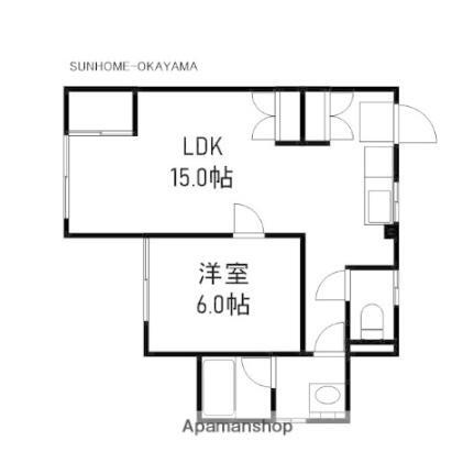 岡山県岡山市南区当新田 備前西市駅 1LDK マンション 賃貸物件詳細