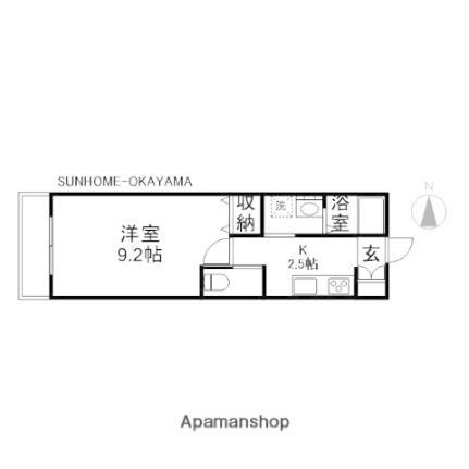 岡山県岡山市北区伊福町3丁目 岡山駅 1K アパート 賃貸物件詳細