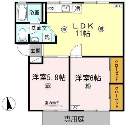 岡山県岡山市中区関 高島駅 2LDK アパート 賃貸物件詳細