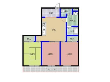 岸本マンション 3階 2DK 賃貸物件詳細