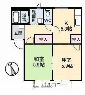 岡山県倉敷市広江2丁目 倉敷駅 2K アパート 賃貸物件詳細