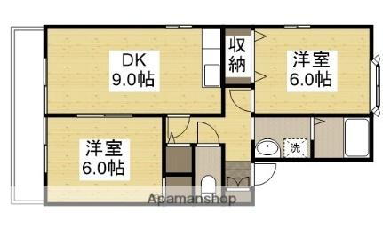 アブニール大島　Ｅ棟 2階 2DK 賃貸物件詳細