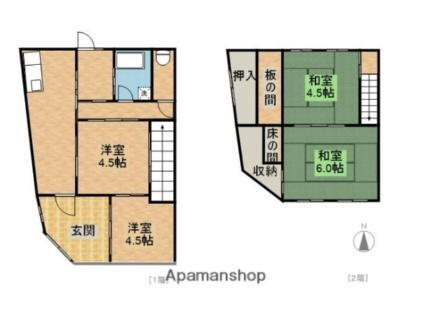 岡山県岡山市北区中島田町1丁目 岡山駅 3DK 一戸建て 賃貸物件詳細