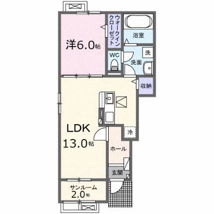 フリーデＢ 1階 1LDK 賃貸物件詳細