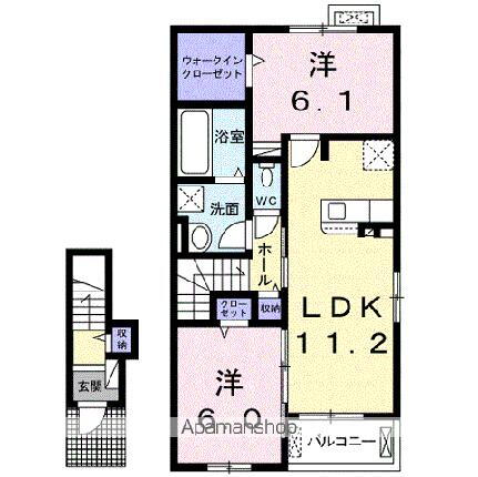 岡山県倉敷市片島町 西阿知駅 2LDK アパート 賃貸物件詳細