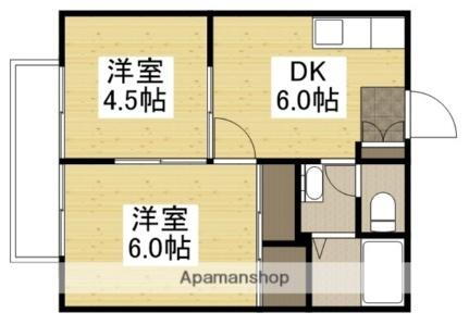 サンシティ白樺 1階 2DK 賃貸物件詳細