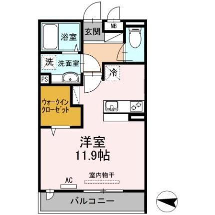 広島県安芸郡府中町宮の町1丁目 天神川駅 ワンルーム アパート 賃貸物件詳細