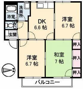 広島県広島市安芸区矢野南3丁目 矢野駅 3DK アパート 賃貸物件詳細