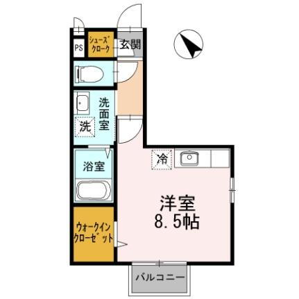 ノース　フイス 2階 ワンルーム 賃貸物件詳細