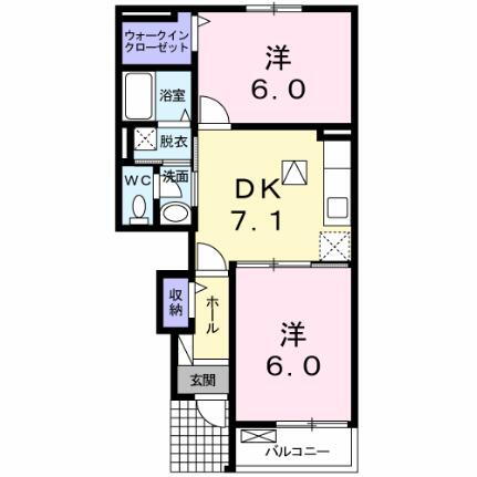 ブリーゼ 1階 2DK 賃貸物件詳細