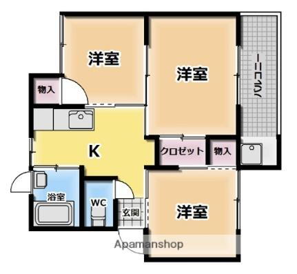 京都あすか 4階 3K 賃貸物件詳細