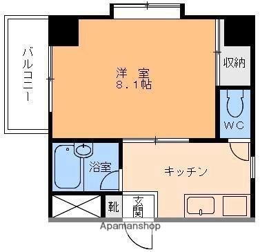 愛媛県松山市木屋町2丁目 高砂町駅 1K マンション 賃貸物件詳細